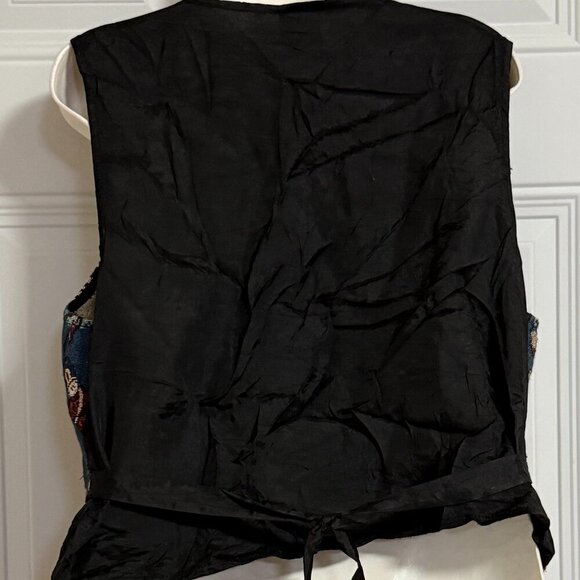 Bobbi Brooks Santa Snowman Vest Sz Medium Tapestry Holidays Festive - Picture 2 of 7